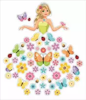 LearnHow Dvipusės langų dekoracijos - Lady Spring 58 vnt