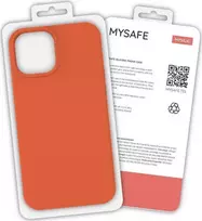 Dėklas Oranžinis MYSAFE SILICONE CASE IPHONE 12 PRO MAX Oranžinis BOX