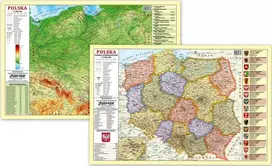 Eko Graf EkoGraf Desk kilimėlis - Fizic-admi žemėlapis. Lenkija