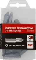 AW-Tools AWTOOLS KOŃCÓWKA ŚRUBOKRĘTOWA 1/4" PH 2 /25mm /25szt.