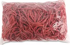 Office Products Ruoniai Office Products, skersmuo 80mm, 1,5X3mm, 60% Kauchuku, 1000G, Cowel, Raudona