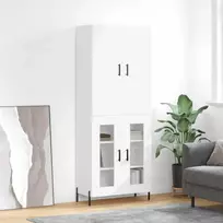 Komoda, baltos spalvos, 69,5x34x180cm, apdirbta mediena