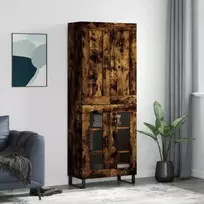 Komoda, dūminio ąžuolo spalvos, 69,5x34x180cm, apdirbta mediena