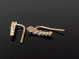 Best Diamonds Kabantys auksiniai auskarai su briliantais Praba: 585