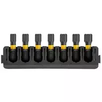 7 vnt. smūginių antgalių 1/4' Allen HEX/25 mm, EXTREME DeWALT [DT70806-QZ]