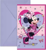 Globos Europe Bv GoDan Kvietimai Minnie Junior Mouse 6vnt