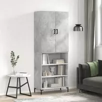 Komoda, betono pilkos spalvos, 69,5x34x180cm, apdirbta mediena