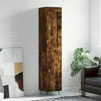 Komoda, dūminio ąžuolo spalvos, 34,5x34x180cm, apdirbta mediena