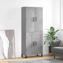 Komoda, betono pilkos spalvos, 69,5x34x180cm, apdirbta mediena