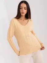 Wool Fashion Italia Megztinis-AT-SW-2329.98P-smėlio spalvos