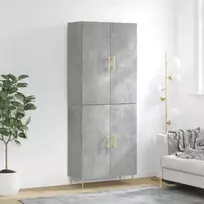 Komoda, betono pilkos spalvos, 69,5x34x180cm, apdirbta mediena