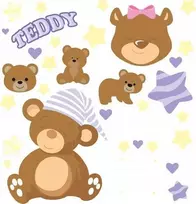 *****WIKORIA Naplamki DTF 15x20 DM-15 Teddy 29549