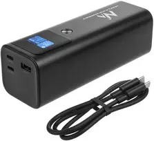 Mobilna „Maclean“ mobilioji išorinė baterija, 24600 mAh, maitinimo šaltinis (PD) 140 W, greitas/greitas/super įkrovimas, 88,56 Wh, 2 x C tipo, USB, MCE335