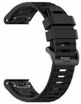 FIXED Silikoninis dirželis Silikoninis dirželis Garmin QuickFit 26mm juodas