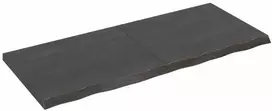 Sieninė lentyna, tamsiai ruda, 120x50x(2-4) cm, ąžuolo masyvas