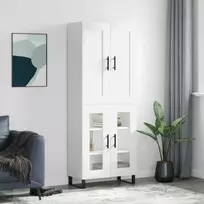 Komoda, baltos spalvos, 69,5x34x180cm, apdirbta mediena