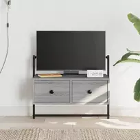 TV staliukas Sieninė televizoriaus spintelė, pilka, 60,5x30x51cm, mediena