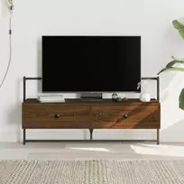 TV staliukas Sieninė televizoriaus spintelė, ruda, 100,5x30x51cm, mediena