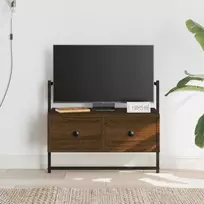 TV staliukas Sieninė televizoriaus spintelė, ruda, 60,5x30x51cm, mediena