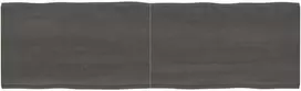 Stalviršis, tamsiai pilkas, 200x60x6cm, ąžuolo medienos masyvas