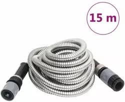 Sodo žarna su purškimo antgaliu, sidabrinė, 0,6", 15 m, plienas