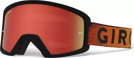 Giro akiniai GIRO BLOK MTB juodai raudonas migdomasis (AMBER SCARLET Raudona Mirror Glass + Permatomas stiklas 99 % S0)