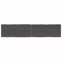 Stalviršis, tamsiai pilkas, 180x40x4cm, ąžuolo medienos masyvas