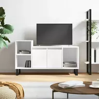 TV staliukas Televizoriaus spintelė, balta, 100x35x55cm, mediena, blizgi