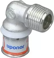Uponor S-Press PLUS alkūnė su išoriniu sriegiu. 16-R1/2MT