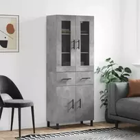 Komoda, betono pilkos spalvos, 69,5x34x180cm, apdirbta mediena