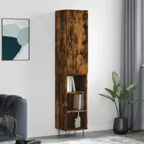 Komoda, dūminio ąžuolo spalvos, 34,5x34x180cm, apdirbta mediena