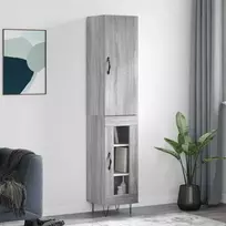 Komoda, pilkos ąžuolo spalvos, 34,5x34x180cm, apdirbta mediena