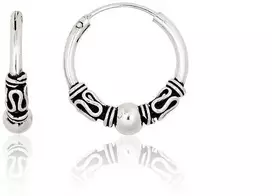 Sidabriniai auskarai –žiedai - 1.8 g. - 16 mm.