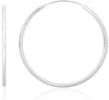 Sidabriniai auskarai –žiedai - 4.3 g. - 50 mm.