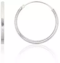 Sidabriniai auskarai –žiedai - 1.2 g. - 18 mm.