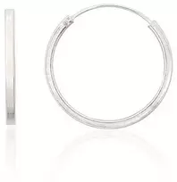 Sidabriniai auskarai –žiedai - 1.3 g. - 20 mm.