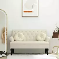 Suoliukas su atlošu, 120x62x75,5cm, linas