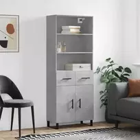 Komoda, betono pilkos spalvos, 69,5x34x180cm, apdirbta mediena