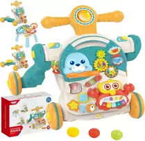 Woopie Vaikiškas vežimėlis Edukacinis stalas Paspirtukas Rider 4in1