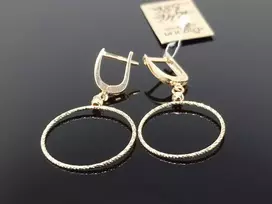 Auksiniai kabantys auskarai Praba: 585