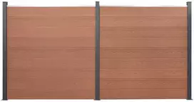 Tvoros segmento rinkinys, rudos spalvos, 353x186cm, WPC