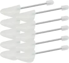 Batų kurpaliai, 5 poros, baltos spalvos, plastikas, EU 38–44