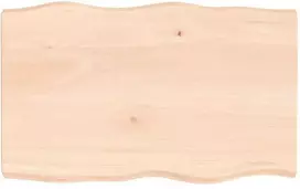 Stalviršis, 80x50x(2-6) cm, medienos masyvas, su gyvu kraštu