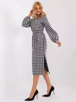 Lakerta Suknelė-LK-SK-509516.04-balta-juoda