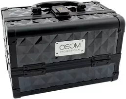 Osom Professional Lagaminas Osom DB-096S plastikinis su aliuminėmis apdailomis, juodas