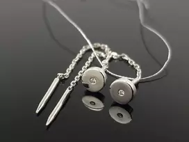 Best Diamonds Kabantys auksiniai auskarai su briliantais Praba: 585