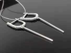 Best Diamonds Kabantys auksiniai auskarai su briliantais Praba: 585