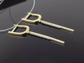 Best Diamonds Kabantys auksiniai auskarai su briliantais Praba: 585