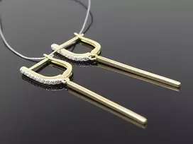 Best Diamonds Kabantys auksiniai auskarai su briliantais Praba: 585