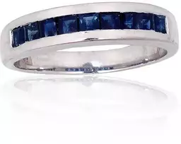 Sidabrinis žiedas - 17.5 - 3.3 g. - Safyras (0,45Ct)
